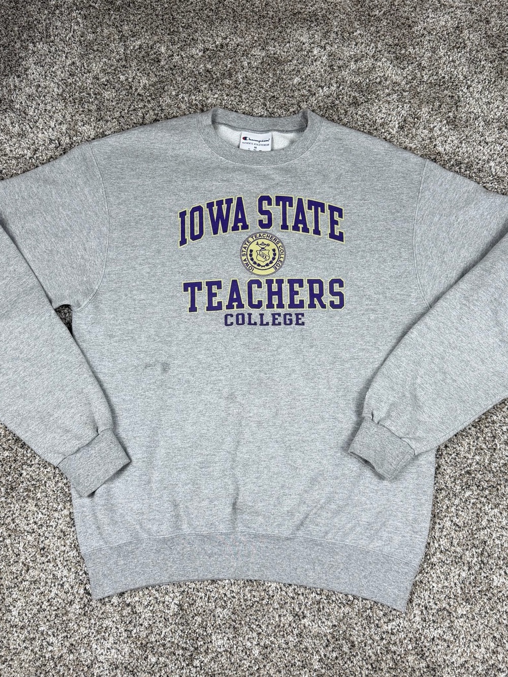 Champion Iowa State Teachers College Gray Crewneck Sweatshirt
